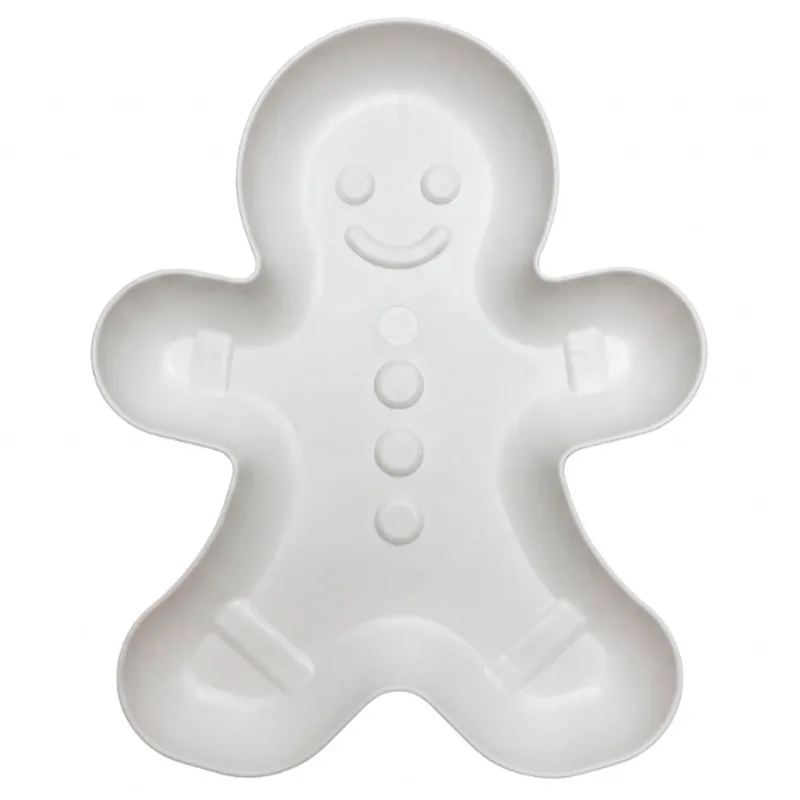 Bandeja Boneco de Gingerbread Branco 21x17cm LSC TOYS BANDEJA BONECO GINGERBREAD BRANCO 7320 LSC TOYS
