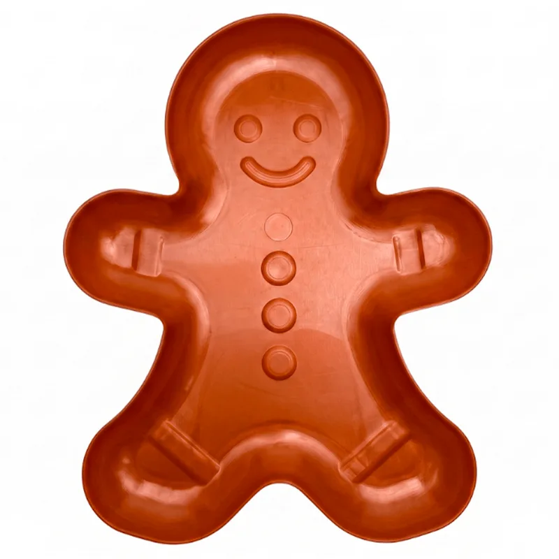 Bandeja Boneco de Gingerbread Terracota 21x17cm LSC TOYS BANDEJA BONECO GINGERBREAD TERRACOTA 7324 LSC TOYS