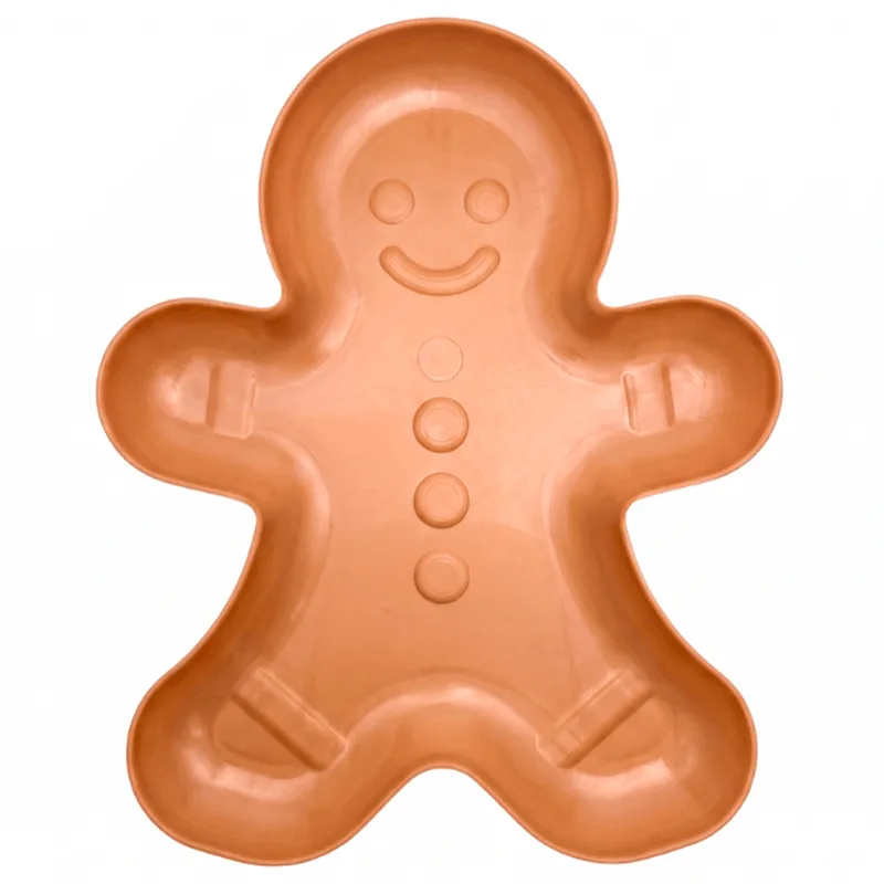 Bandeja Boneco de Gingerbread Caramelo 21x17cm LSC TOYS BANDEJA BONECO GINGERBREAD CARAMELO 7325 LSC TOYS