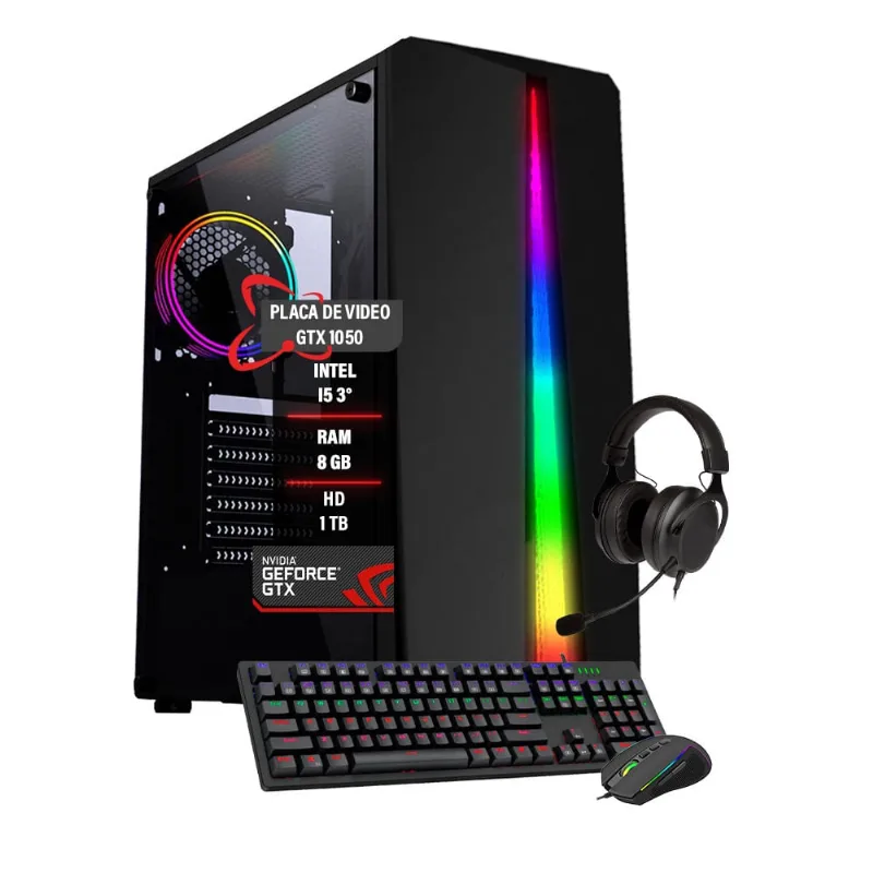 Pc Gamer Intel Core I5 3° gtx 1050 ram 8Gb Hd 1TB ssd 120GB