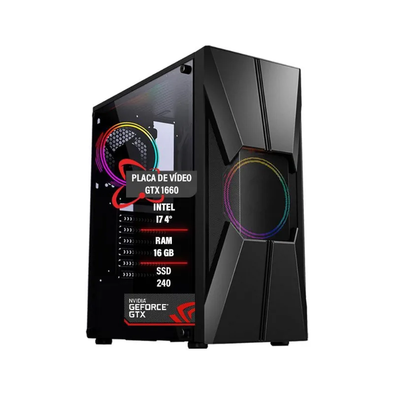 Pc Gamer I7 4 Memória 16Gb Ddr3 Gtx 1660 Ssd 240Gb