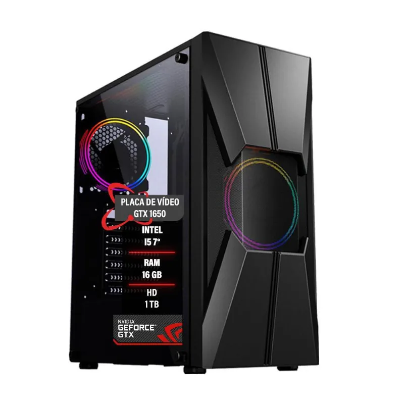 Pc Gamer I5 7 Gtx 1650 Memória 16Gb Ssd 240Gb Hd 1Tb