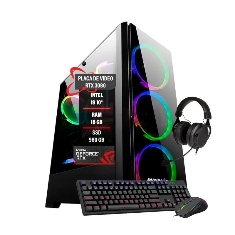 Pc Gamer Intel Core I9 10 16Gb Ram Rtx 3080 10Gb Ssd 960Gb
