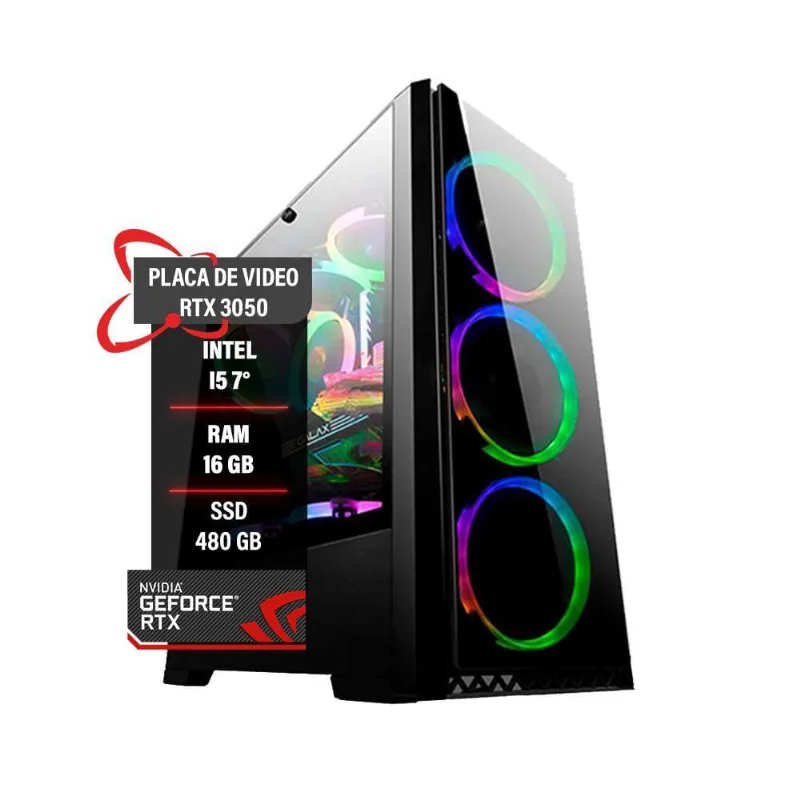 Pc Gamer I5 7 16Gb Ram Ddr4 Rtx 3050 8Gb Ssd 480Gb Hd 1Tb