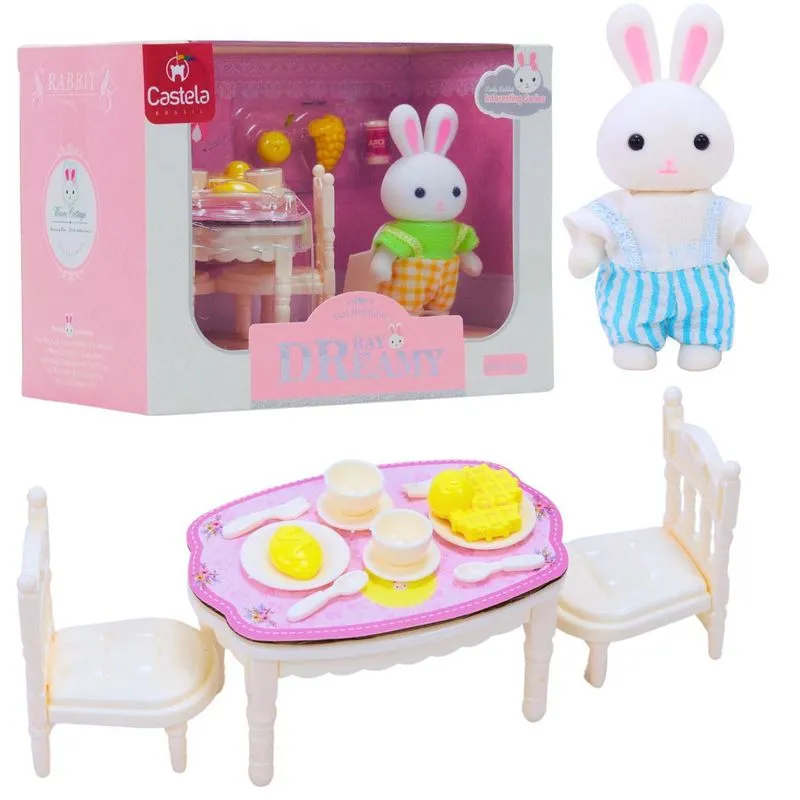Boneca Bay Dreamy Bunny Sala De Jantar Coelhinha - Castela