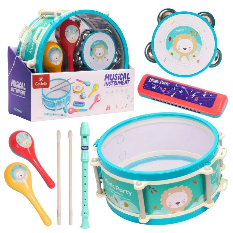 Kit Bandinha Infantil C/8 Instrumentos Musicais - Castela