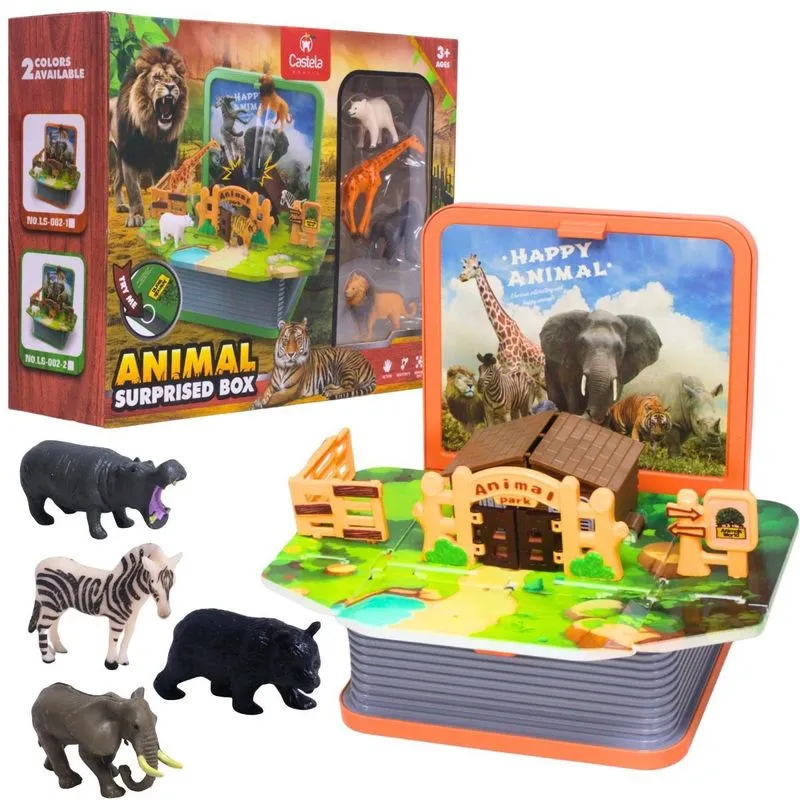 Brinquedo Livrinho Infantil 3D Animais Selvagens - Castela