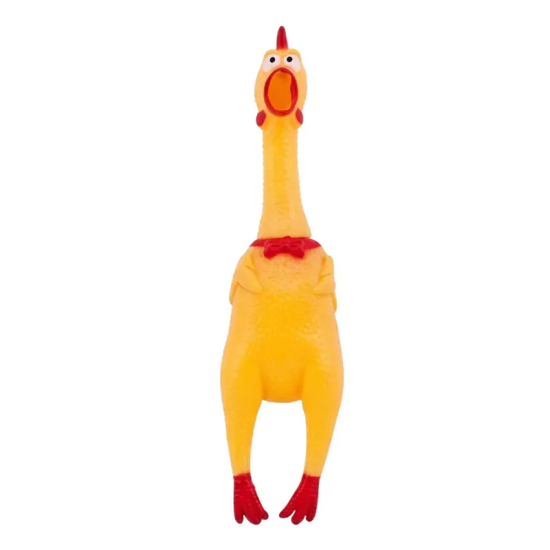 Brinquedo Galinha Vinil Sonora 37cm