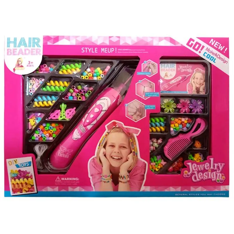 Aplicador De Miçangas Infantil Para Cabelo Jewelry Design Domni