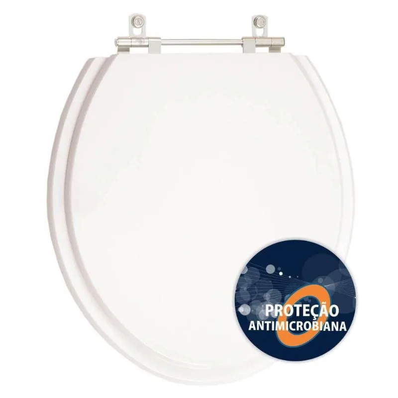 Assento Sanitario Antimicrobiano Aretuza Branco Para Vaso Hervy