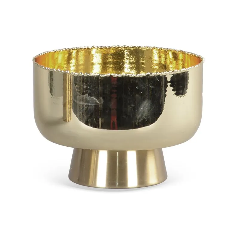 CENTRO DE MESA EM METAL DOURADO