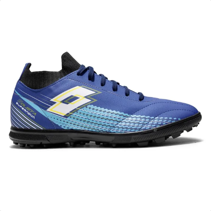 Chuteira Society Lotto Solista Supernova Masculina 40 / Marinho / Azul