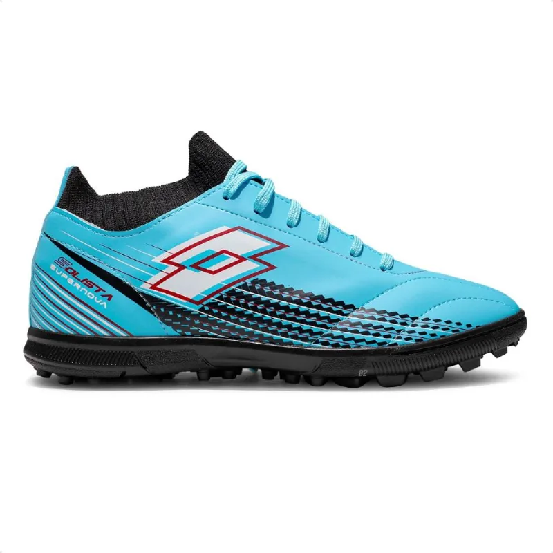 Chuteira Society Lotto Solista Supernova Masculina 43 / Azul / Preto