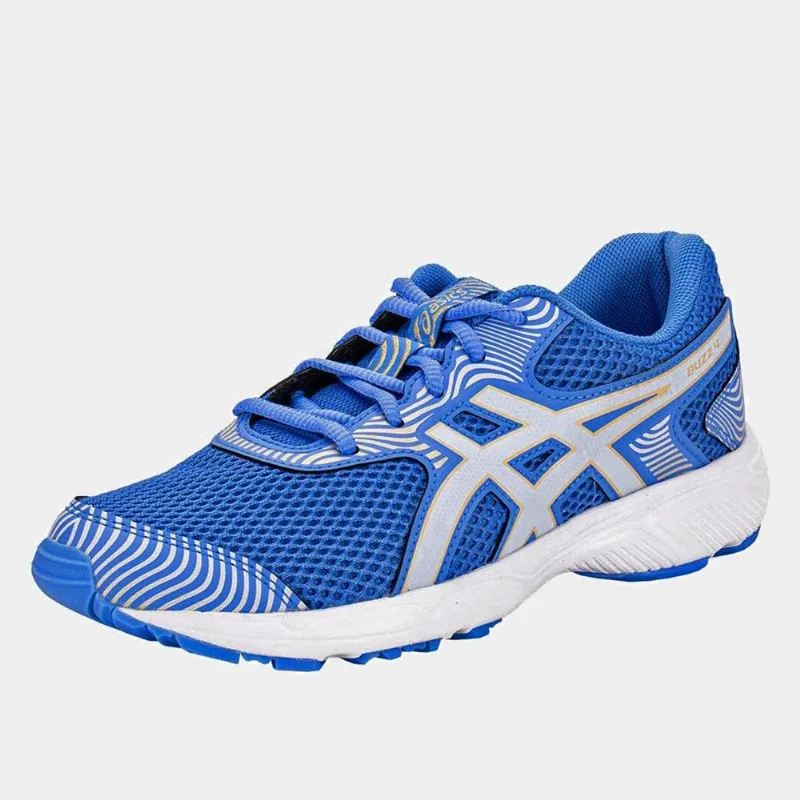 Tênis Infantil Asics Buzz 4 Gs - Unissex - Azul+Dourado