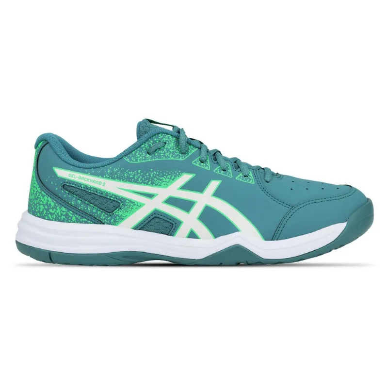 Tênis ASICS Gel-Backhand 2 - Masculino - Azul/Verde - tam: 43