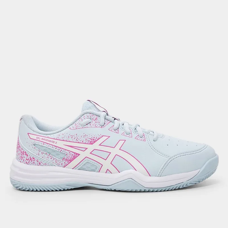 Tênis Asics Gel-Backhand 2 Clay Feminino - Feminino - Azul+Rosa