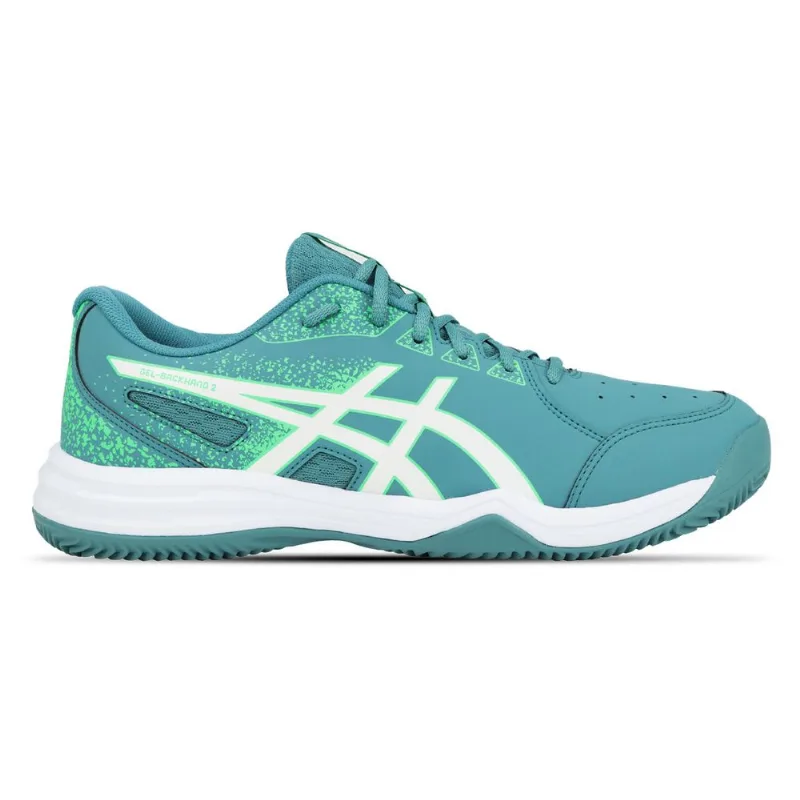Tênis ASICS Gel-Backhand 2 Saibro - Masculino - Azul/Verde - tam: 44