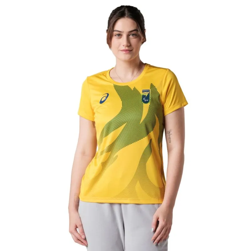 Camiseta ASICS CPB Oficial - Feminino - Amarelo - tam: GG