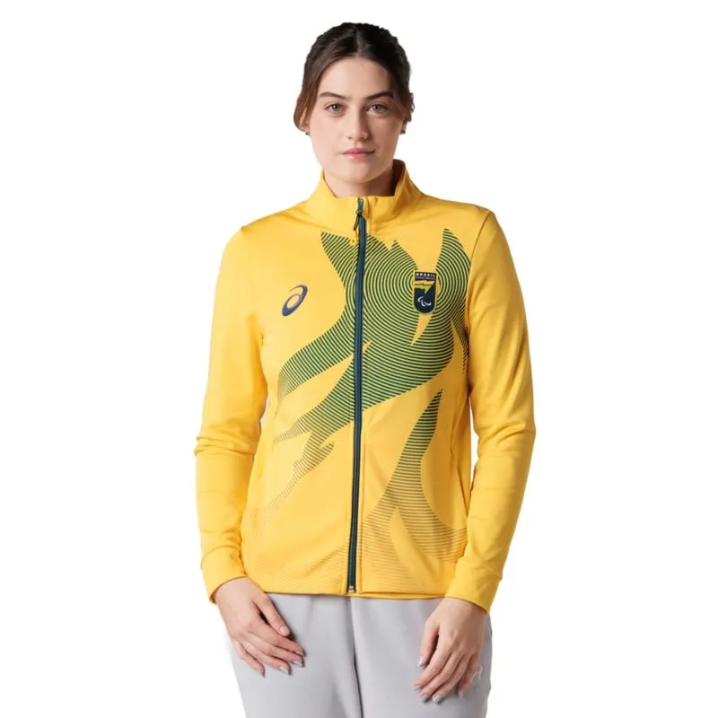 Jaqueta ASICS CPB Oficial Pódio - Feminino - Amarelo - tam: G