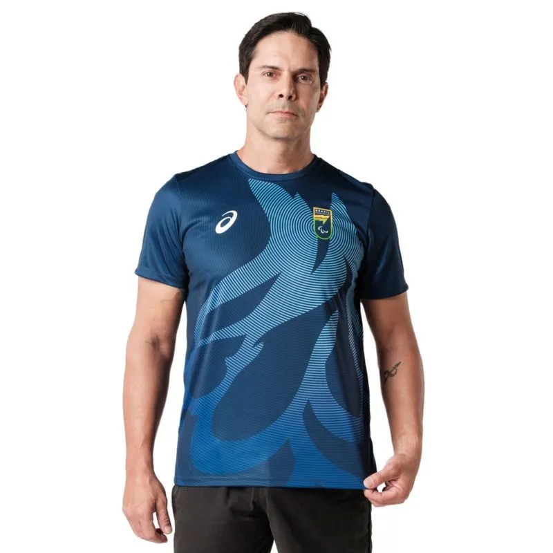 Camiseta ASICS CPB Oficial - Masculino - Azul - tam: 4G