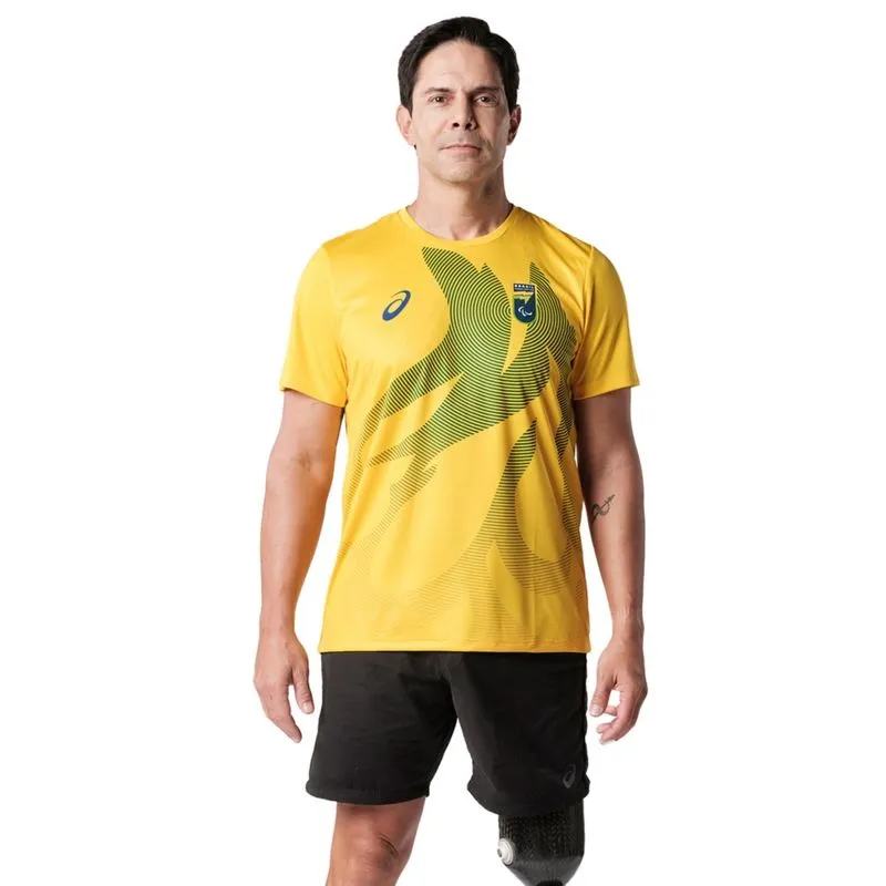 Camiseta ASICS CPB Oficial - Masculino - Amarelo - tam: 3G