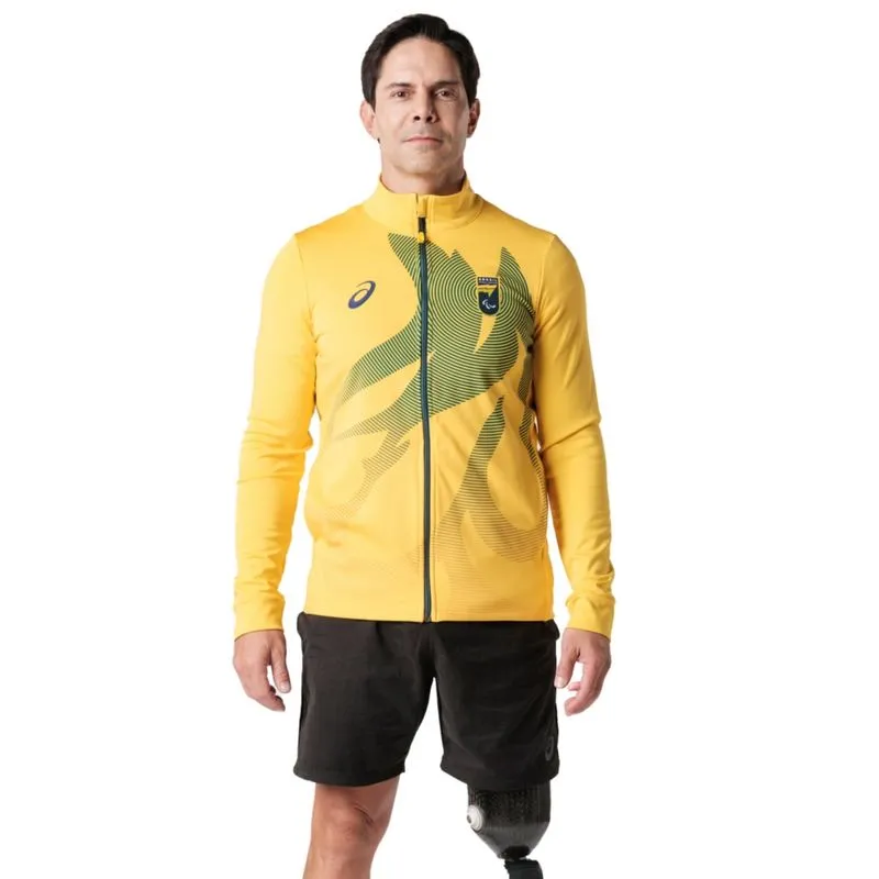 Jaqueta ASICS CPB Oficial Pódio - Masculino - Amarelo - tam: 4G