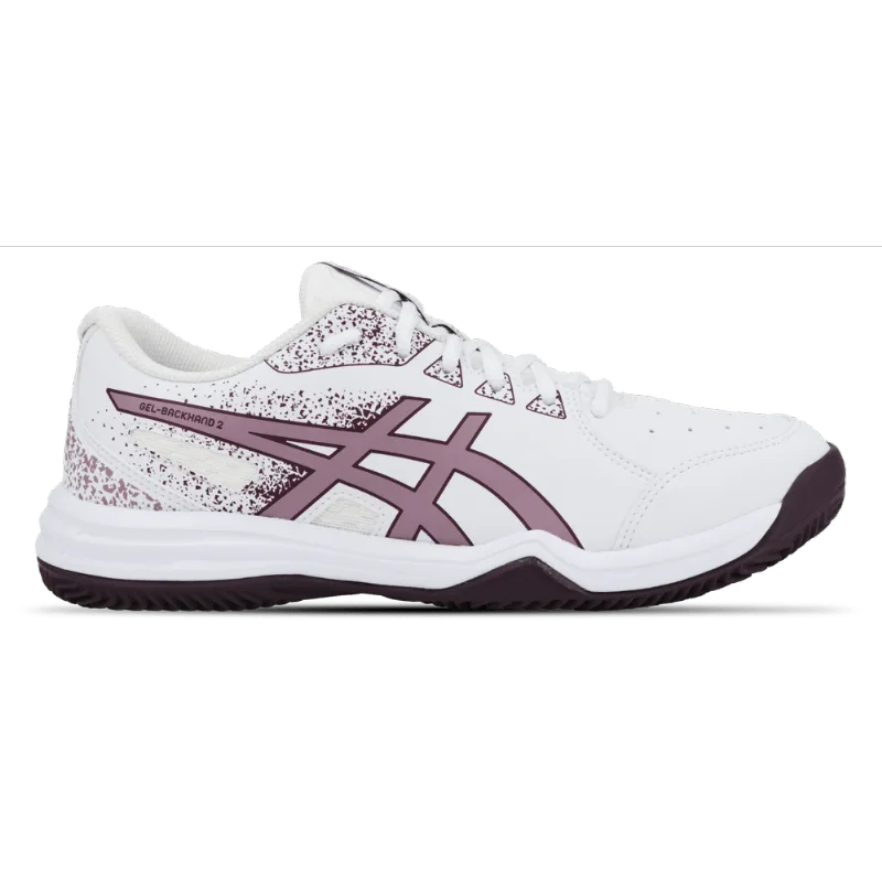 Tênis ASICS Gel-Backhand 2 Saibro - Feminino - Branco/Roxo - tam: 36