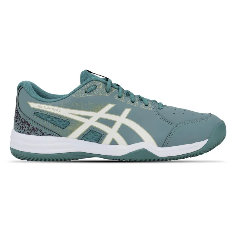 Tênis ASICS Gel-Backhand 2 Saibro - Masculino - Azul/Verde - tam: 40 - ASICS