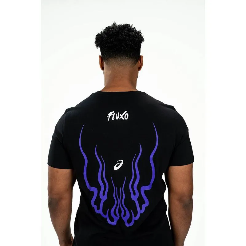 Camiseta ASICS Chama Fluxo W7M - Preto/Roxo - tam: 4G