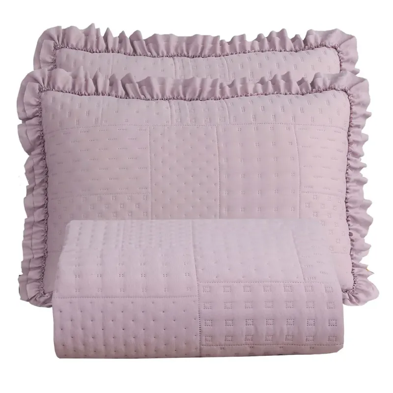 Cobre Leito Queen Percal 300 Fios Malvinni 3 Pe�as - Rose - Casa Modelo Enxovais