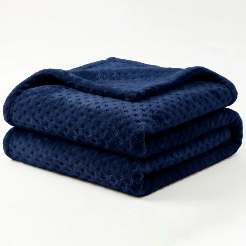 Manta Queen Flan Soft Texturizada Marinho 260g/m� - 1 PE�A - Casa Modelo Enxovais