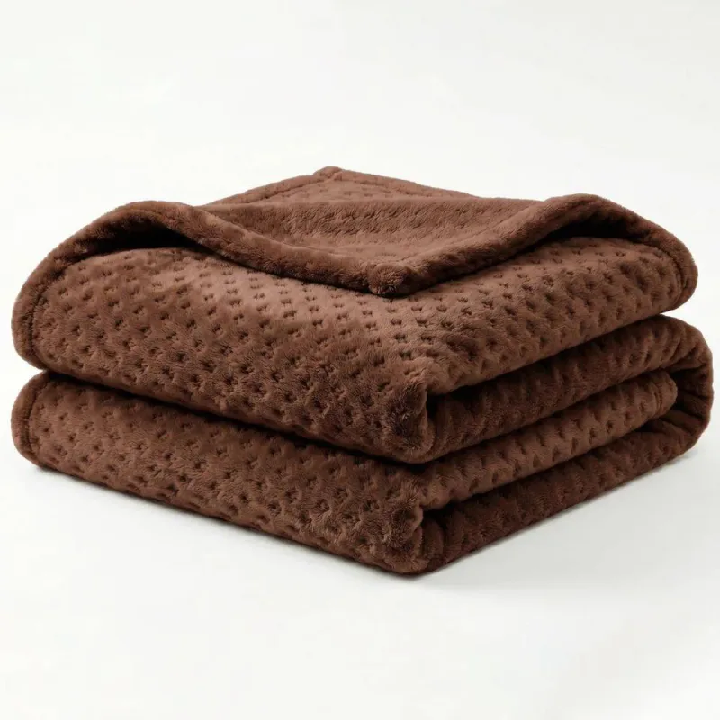 Manta Queen Flan Soft Texturizada Marrom 260g/m� - 1 PE�A - Casa Modelo Enxovais