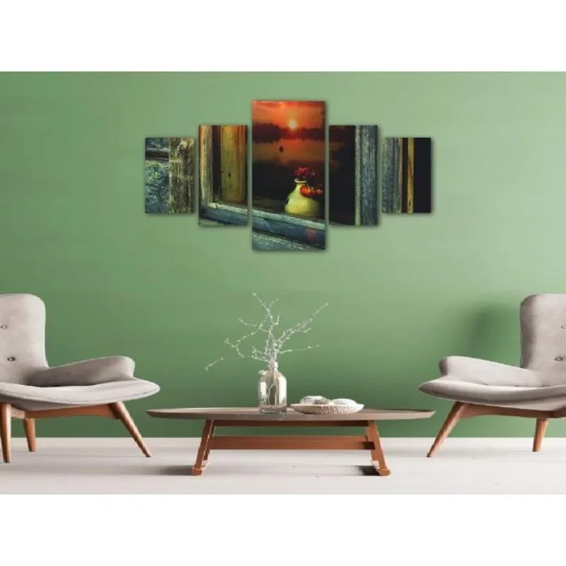 Quadro Decorativo em Mdf Mosaico Vaso Janela Decoração Sala Quarto Escritório Fácil instalação Sem Furar HD Top. Quadro Decorativo em Mdf Mosaico Vaso Janela Decoração Sala Quarto Escritório Fácil instalação Sem Furar HD Top