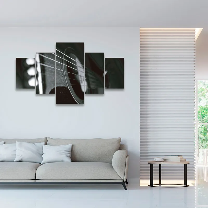 Quadro Decorativo em Mdf Mosaico Violão Decoração Musico Studio Quarto Sala Fácil instalação Sem Furar Fixa Forte HD