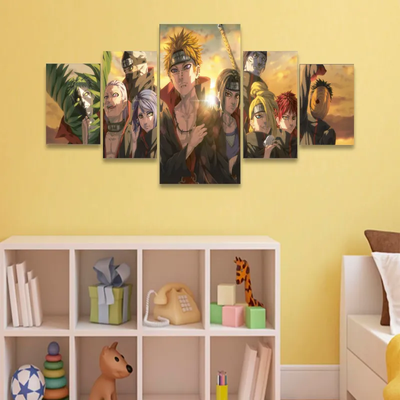 Quadro Decorativo em Mdf Mosaico Naruto Anime Decoração Quarto Sala Facil instalação Sem Pregar Não Desbota HD