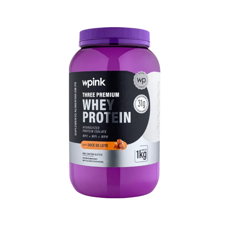 THREE PREMIUM WHEY PROTEIN - DOCE DE LEITE - WPINK - 1KG