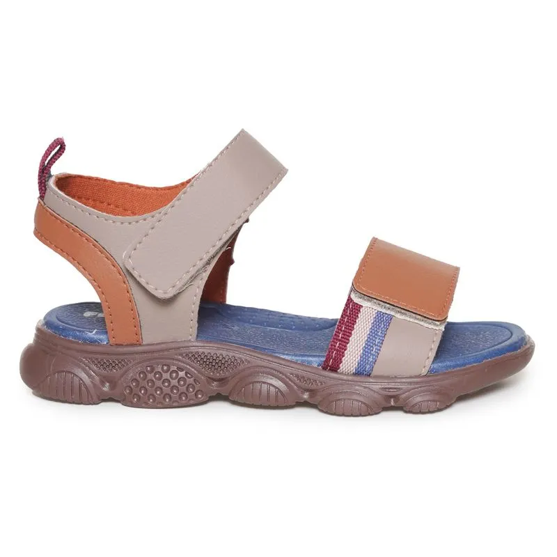 Sandália Papete Funfeet Tiras Infantil Cinza TAUPE/CARAMELO - 25