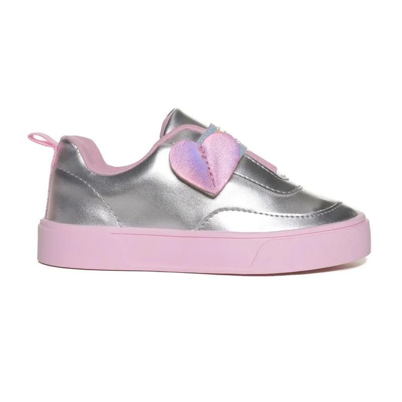 Tênis Casual Funfeet Analú Infantil Prata PRATA/ROSA - 26