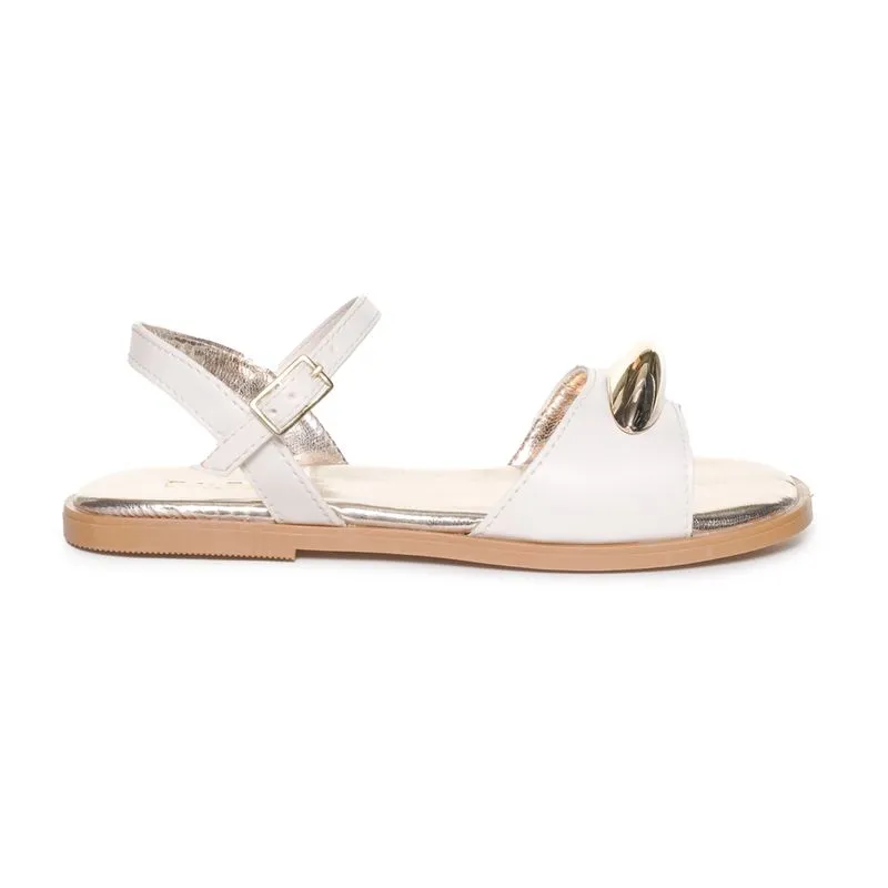 Sandália Papete Funfeet Ornament Infantil Branca 28