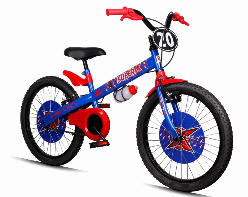 BICICLETA PRO-X SUPER X ARO 20 - AZUL / VERMELHO