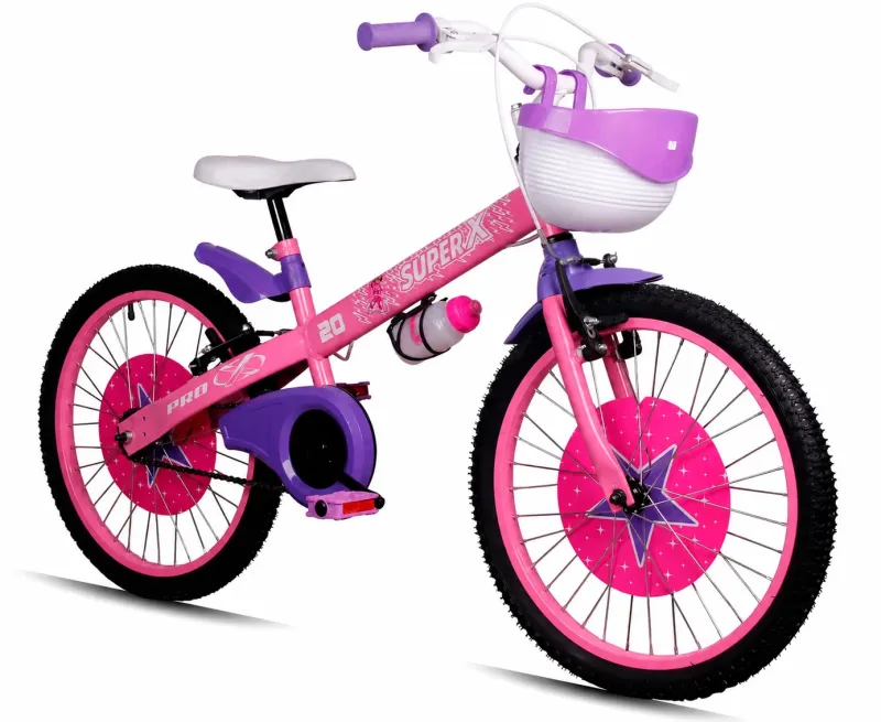 BICICLETA PRO-X SUPER X ARO 20 - ROSA CLARO / ROXO