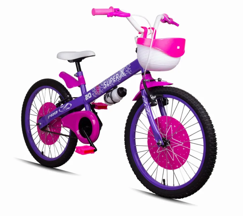 BICICLETA PRO-X SUPER X ARO 20 - ROXO / ROSA