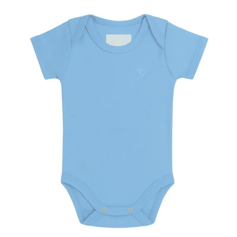 Body Bebê Azul em Meia Malha 100% Algodão Revedor P