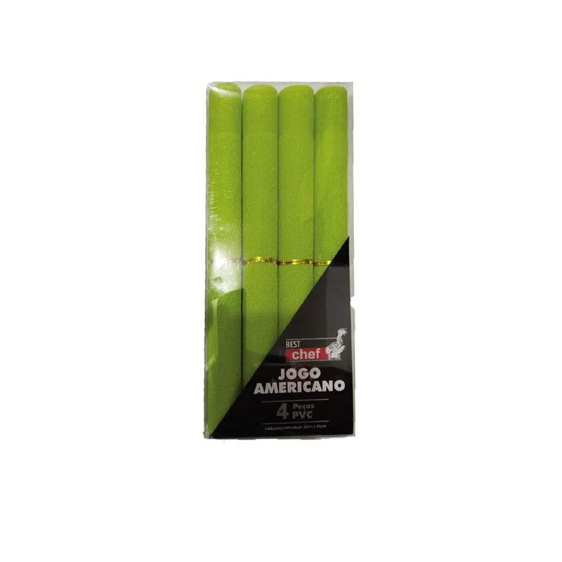 Jogo Americano Jolitex Best Chef 4 Peças Pvc Verde Limão