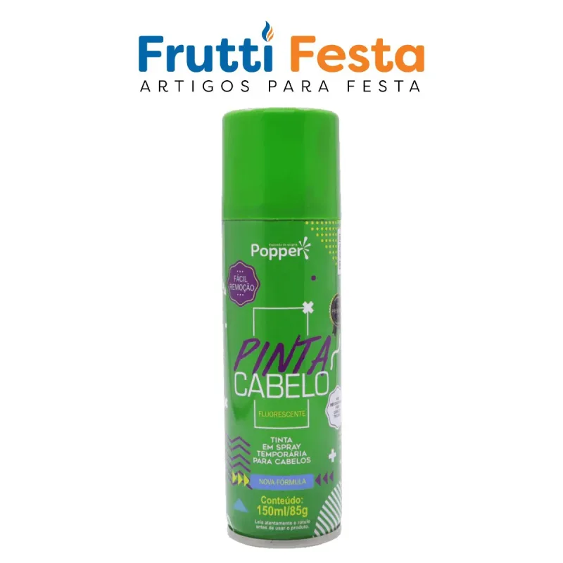 PINTA CABELO 150ML/85G VERDE FLUORESCENTE C/ 1 UN
