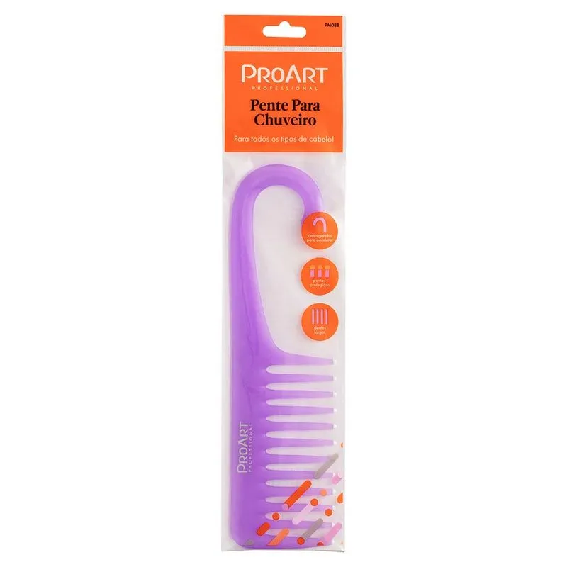 Pente de Cabelo Proart Para Chuveiro Lilas