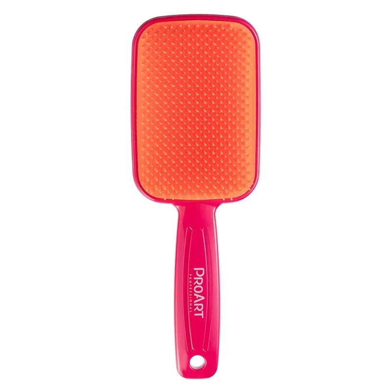 Escova de Cabelo Desembaraçante ProArt Rosa e Laranja 1 Un