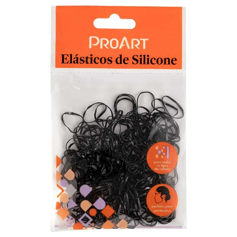Elasticos de Silicone Proart P Preto 200Un
