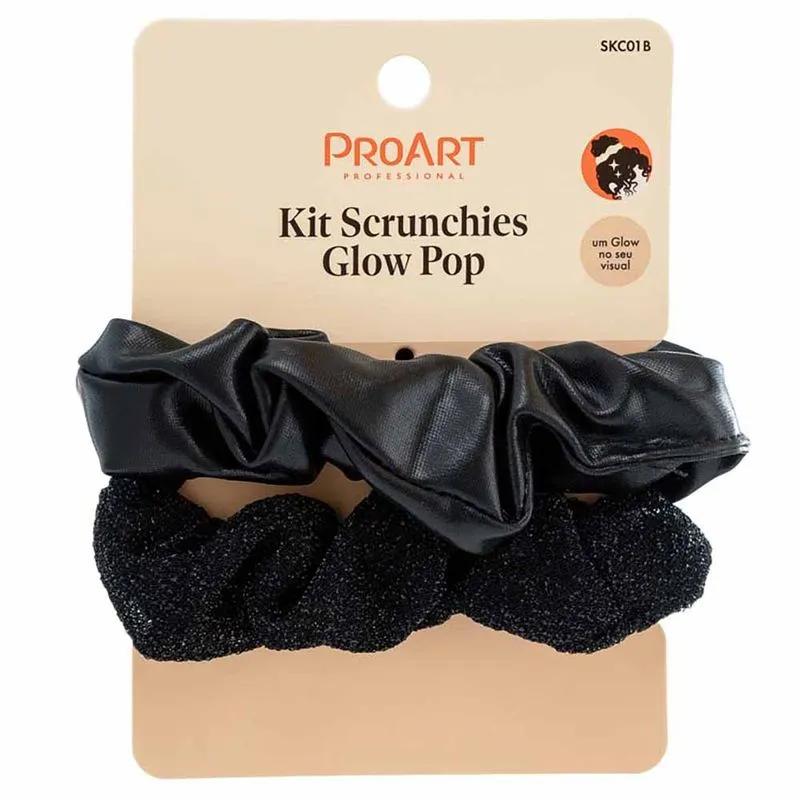 ProArt Glow Pop Kit - Scrunchie Preto 2 Peças Kit