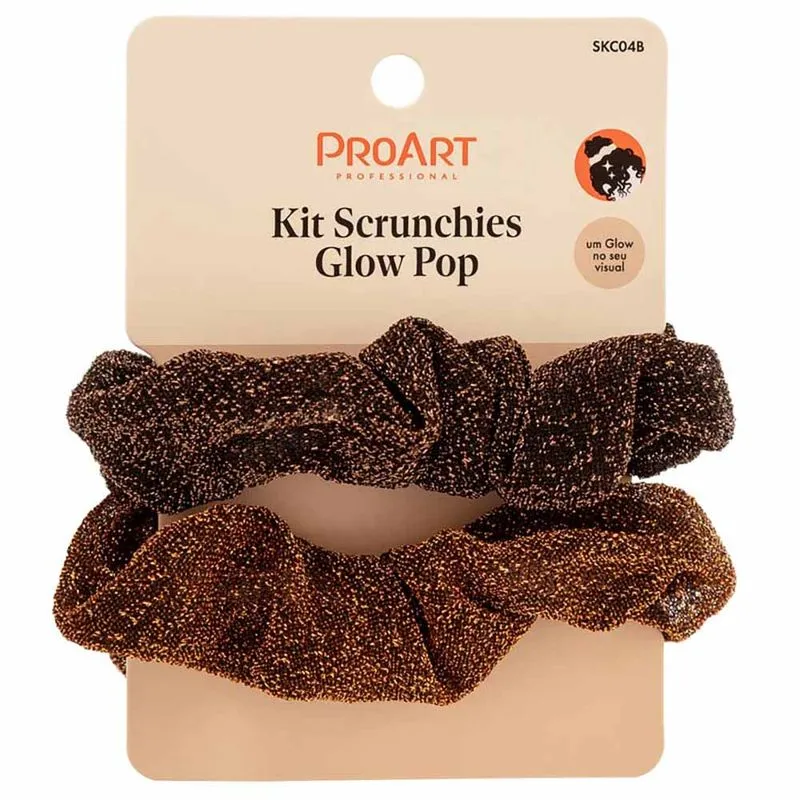 ProArt Glow Pop Kit - 2 Peças de Scrunchie Marrom Kit